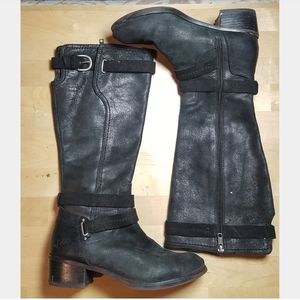 Ugg Black Leather Riding Boot